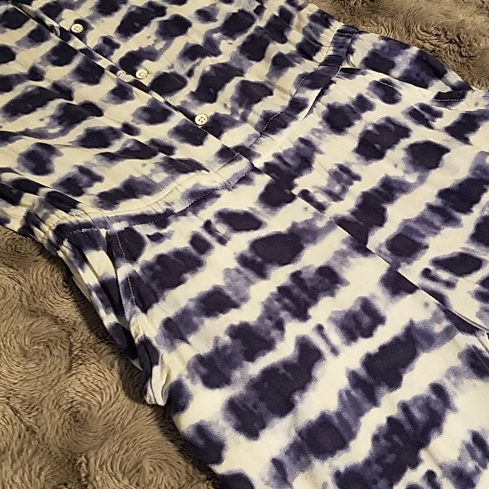 Blue&White printed jumpsuit! - Picture 3 of 4